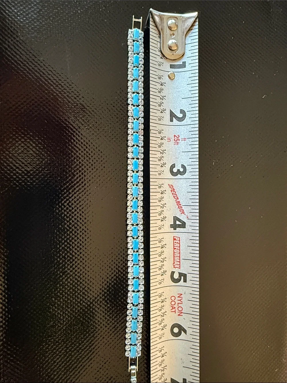 Blue Crystal Tennis Bracelet - Brand Unknown